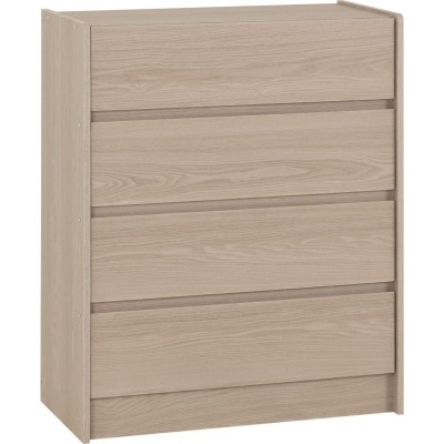 Paris 4 Drawer Chest - Smoked Ash Effect | Murphy Furniture