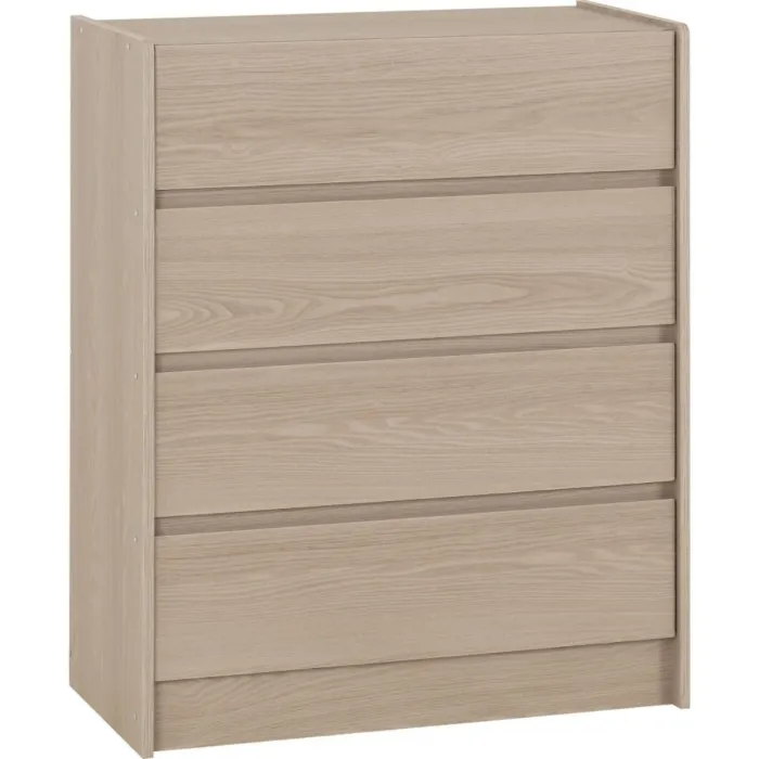 Paris 4 Drawer Chest - Smoked Ash Effect | Murphy Furniture
