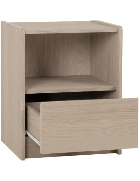 Paris 1 Drawer Bedside Locker - Smoked A | Murphy Furniture