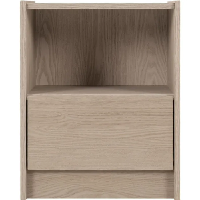 Paris 1 Drawer Bedside Locker - Smoked A | Murphy Furniture