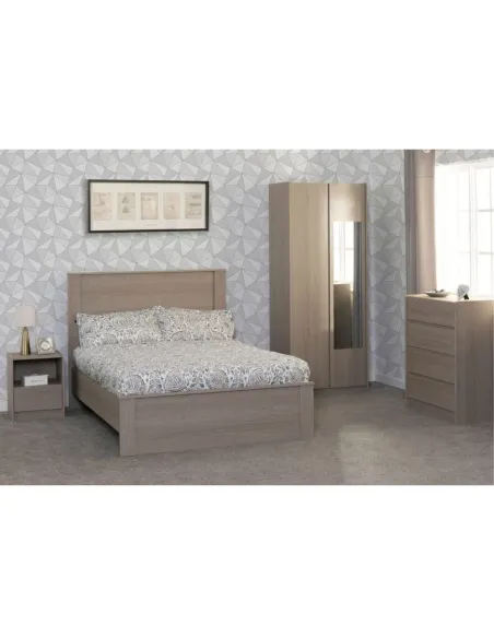 Paris 1 Drawer Bedside Locker - Smoked A | Murphy Furniture