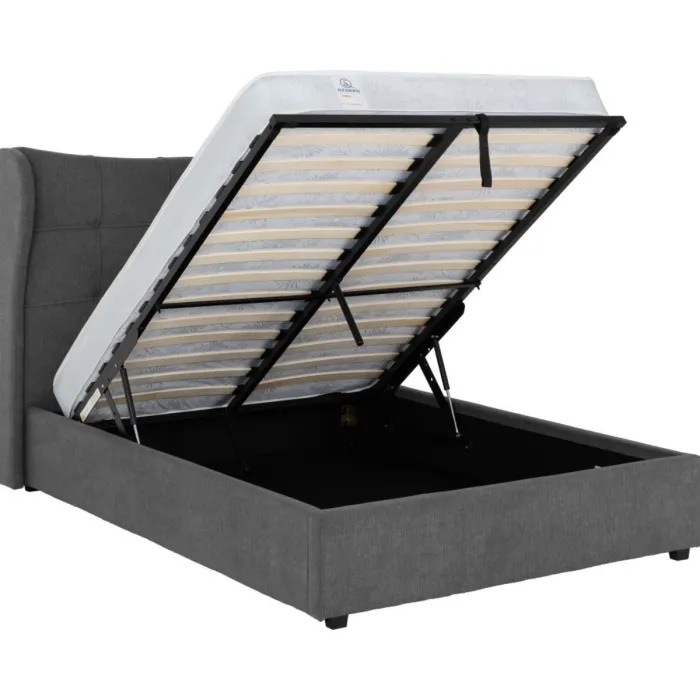 Verona 4FT6 Ottoman Bed - Grey Fabric | Murphy Furniture