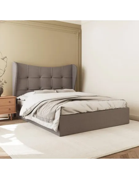 Verona 4FT6 Ottoman Bed - Brown Fabric | Murphy Furniture