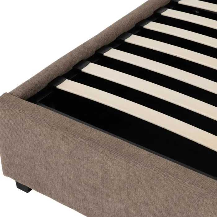 Verona 4FT6 Ottoman Bed - Brown Fabric | Murphy Furniture