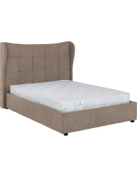 Verona 4FT6 Ottoman Bed - Brown Fabric | Murphy Furniture