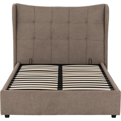 Verona 4FT6 Ottoman Bed - Brown Fabric | Murphy Furniture