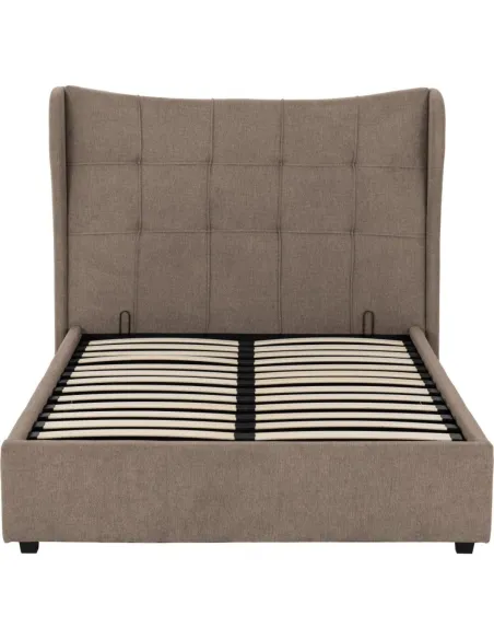 Verona 4FT6 Ottoman Bed - Brown Fabric | Murphy Furniture