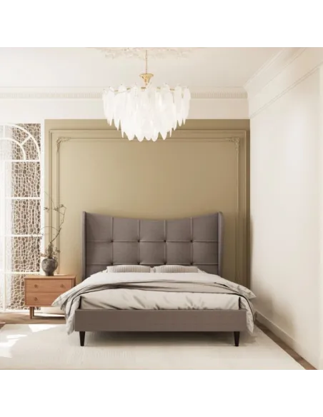 Verona 4FT6 Bed - Brown Fabric | Murphy Furniture