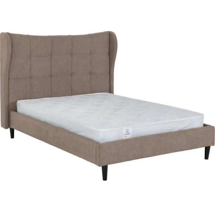Verona 4FT6 Bed - Brown Fabric | Murphy Furniture
