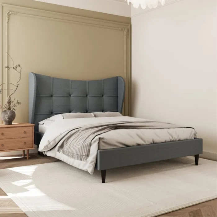 Verona 5FT Bed - Grey Fabric | Murphy Furniture