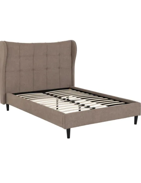 Verona 5FT Bed - Brown Fabric | Murphy Furniture