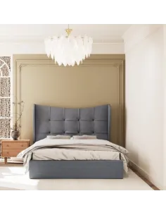 Verona 5FT Ottoman Bed - Grey Fabric | Murphy Furniture