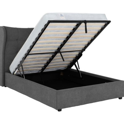 Verona 5FT Ottoman Bed - Grey Fabric | Murphy Furniture