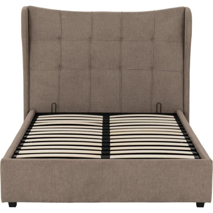 Verona 5FT Ottoman Bed - Brown Fabric | Murphy Furniture