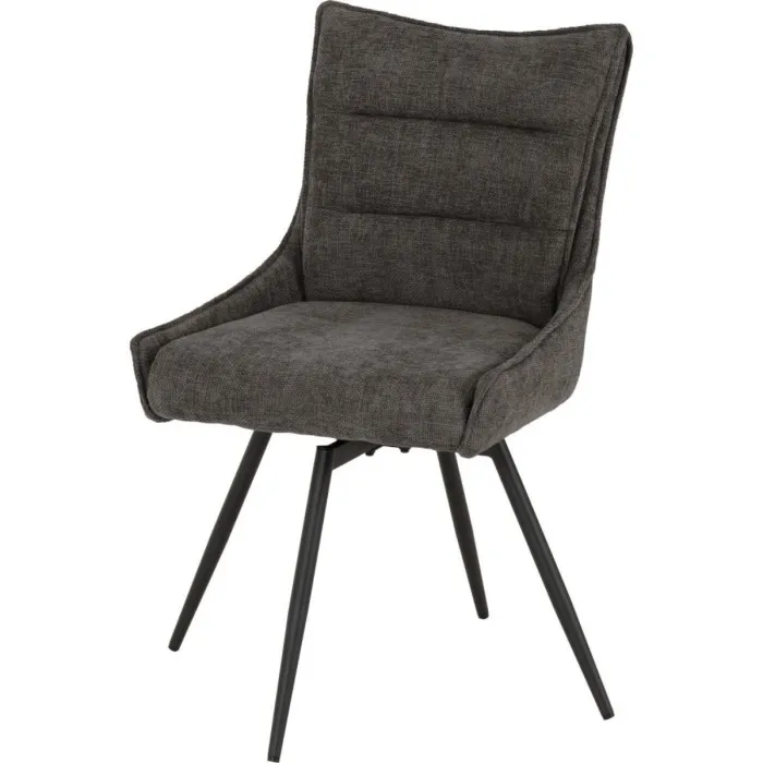 Lewis Swivel Dining Chair - Grey Fabric | Murphy Furniture