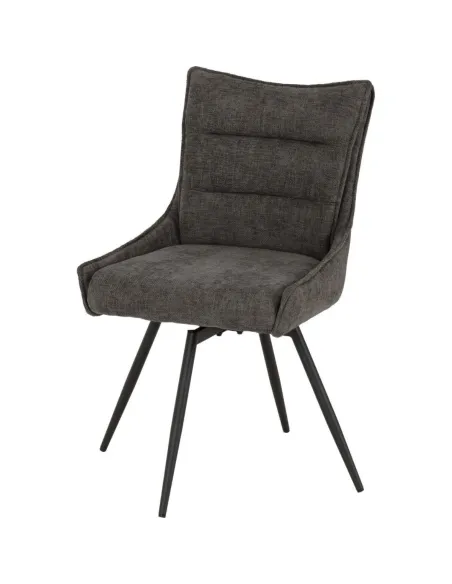 Lewis Swivel Dining Chair - Grey Fabric | Murphy Furniture