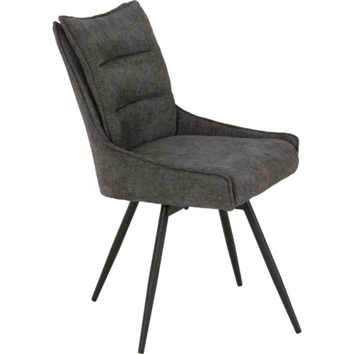 Lewis Swivel Dining Chair - Grey Fabric | Murphy Furniture