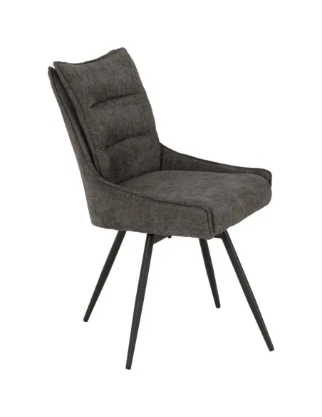 Lewis Swivel Dining Chair - Grey Fabric | Murphy Furniture