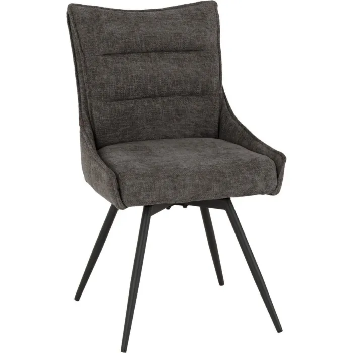 Lewis Swivel Dining Chair - Grey Fabric | Murphy Furniture