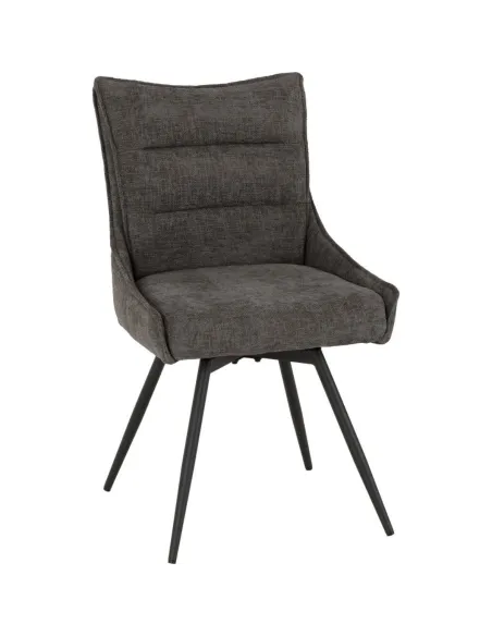 Lewis Swivel Dining Chair - Grey Fabric | Murphy Furniture