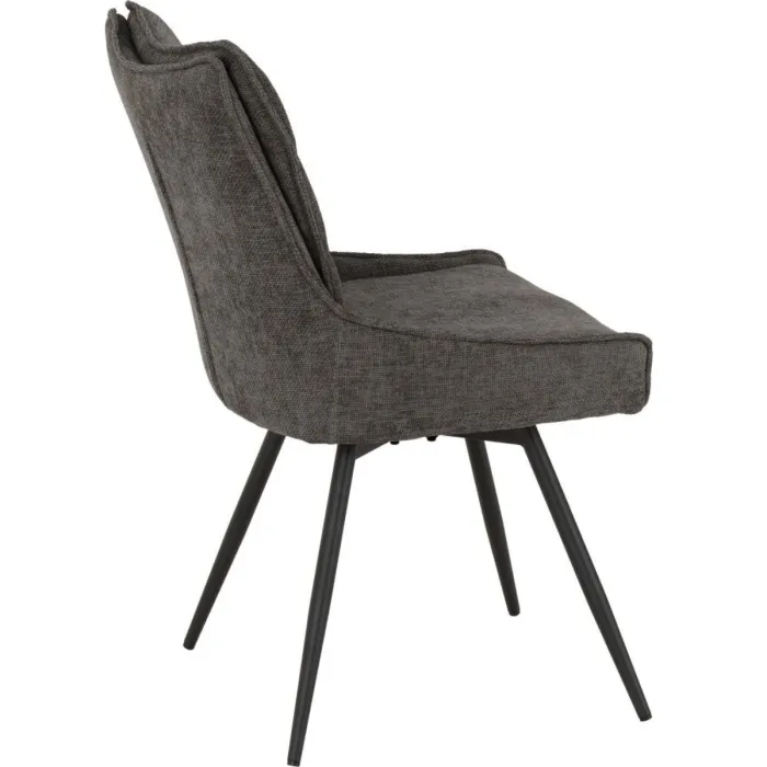 Lewis Swivel Dining Chair - Grey Fabric | Murphy Furniture