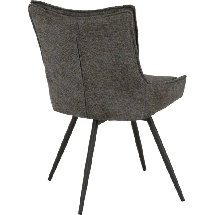 Lewis Swivel Dining Chair - Grey Fabric | Murphy Furniture
