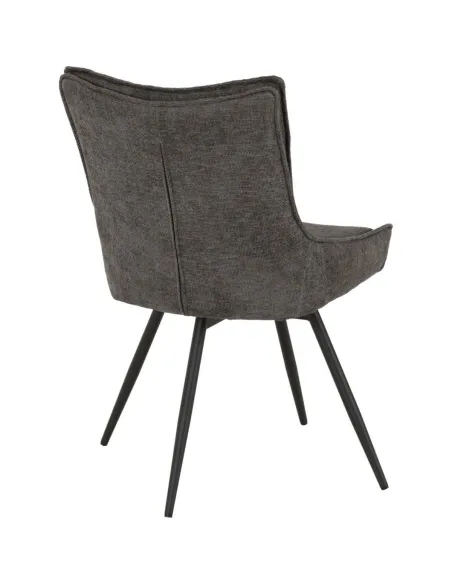 Lewis Swivel Dining Chair - Grey Fabric | Murphy Furniture