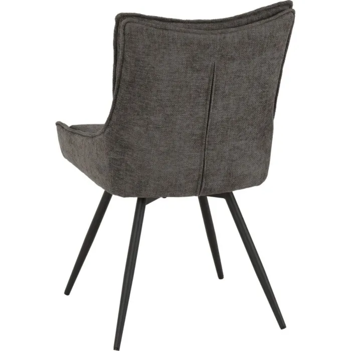 Lewis Swivel Dining Chair - Grey Fabric | Murphy Furniture