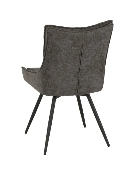 Lewis Swivel Dining Chair - Grey Fabric | Murphy Furniture