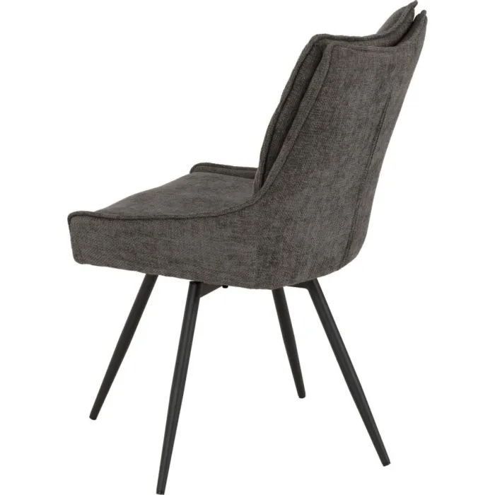 Lewis Swivel Dining Chair - Grey Fabric | Murphy Furniture