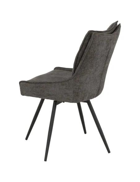 Lewis Swivel Dining Chair - Grey Fabric | Murphy Furniture