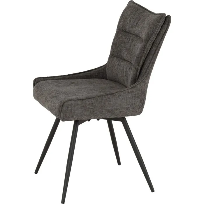 Lewis Swivel Dining Chair - Grey Fabric | Murphy Furniture