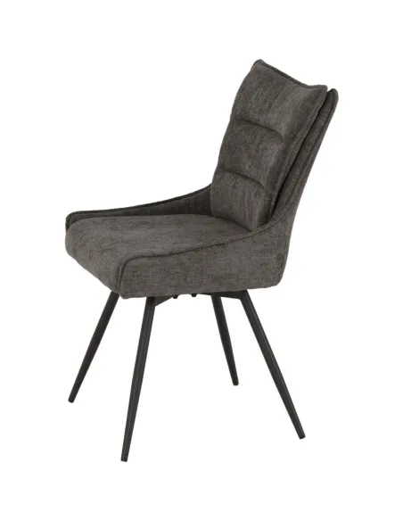Lewis Swivel Dining Chair - Grey Fabric | Murphy Furniture