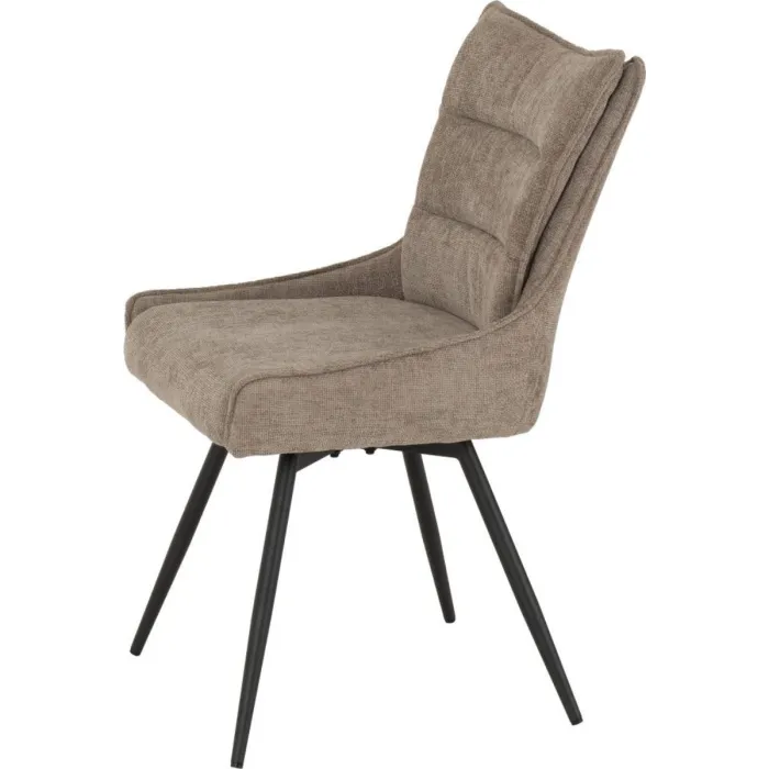 Lewis Swivel Dining Chair - Fawn Fabric | Murphy Furniture