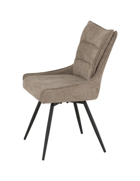 Lewis Swivel Dining Chair - Fawn Fabric | Murphy Furniture