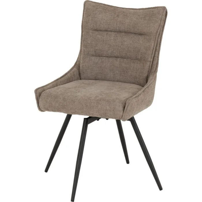 Lewis Swivel Dining Chair - Fawn Fabric | Murphy Furniture