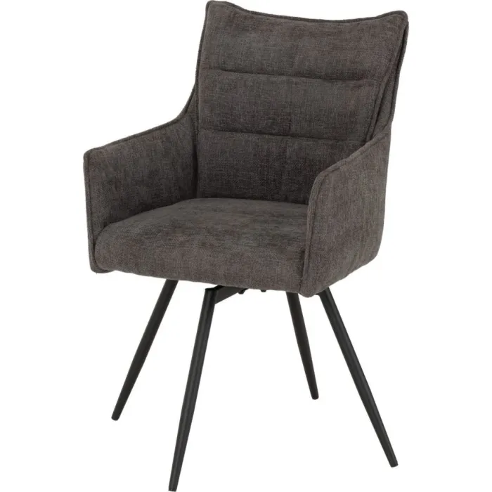 Lewis Carver Swivel Dining Chair - Grey | Murphy Furniture