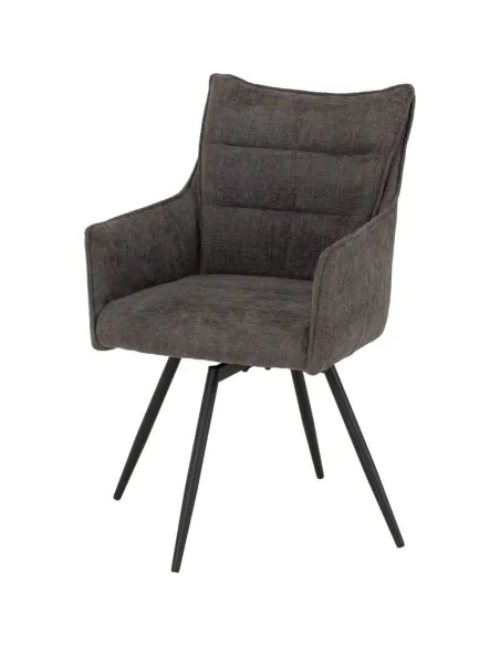 Lewis Carver Swivel Dining Chair - Grey | Murphy Furniture