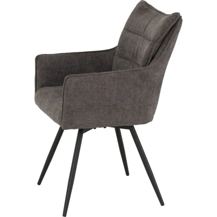 Lewis Carver Swivel Dining Chair - Grey | Murphy Furniture