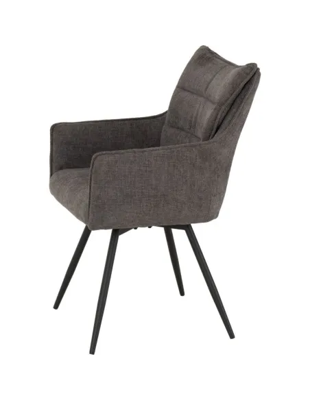 Lewis Carver Swivel Dining Chair - Grey | Murphy Furniture