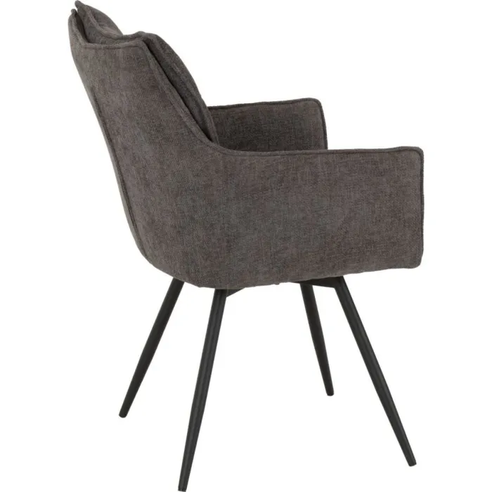 Lewis Carver Swivel Dining Chair - Grey | Murphy Furniture
