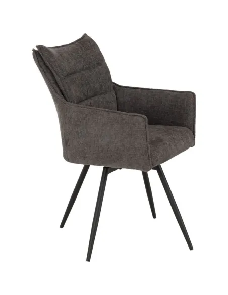 Lewis Carver Swivel Dining Chair - Grey | Murphy Furniture