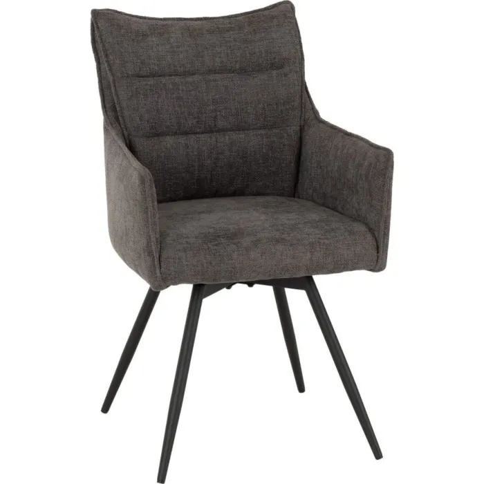 Lewis Carver Swivel Dining Chair - Grey | Murphy Furniture
