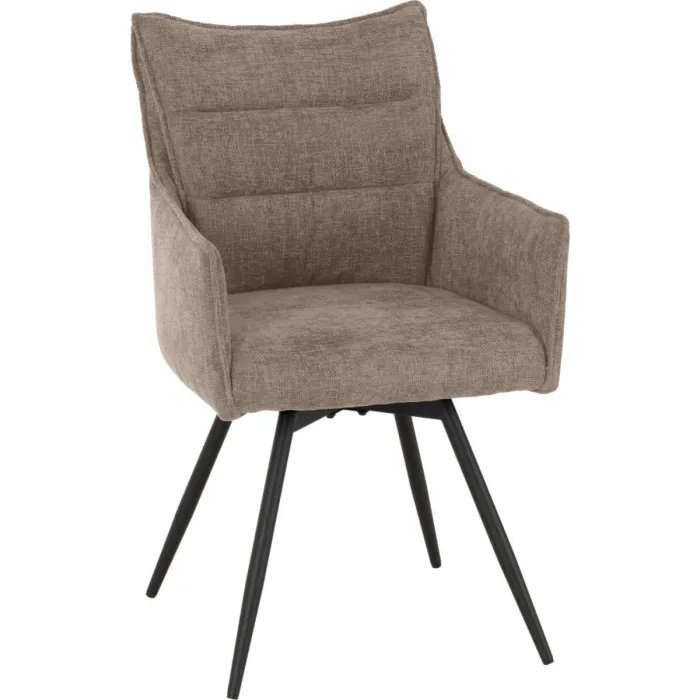 Lewis Carver Swivel Dining Chair - Fawn | Murphy Furniture