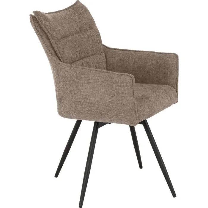 Lewis Carver Swivel Dining Chair - Fawn | Murphy Furniture