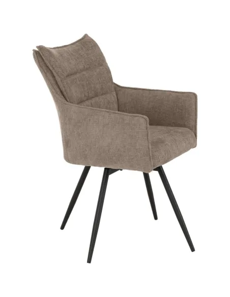 Lewis Carver Swivel Dining Chair - Fawn | Murphy Furniture