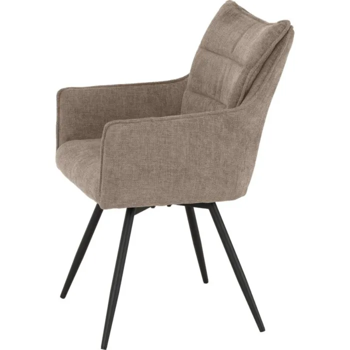Lewis Carver Swivel Dining Chair - Fawn | Murphy Furniture