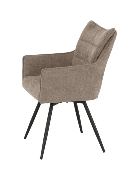 Lewis Carver Swivel Dining Chair - Fawn | Murphy Furniture
