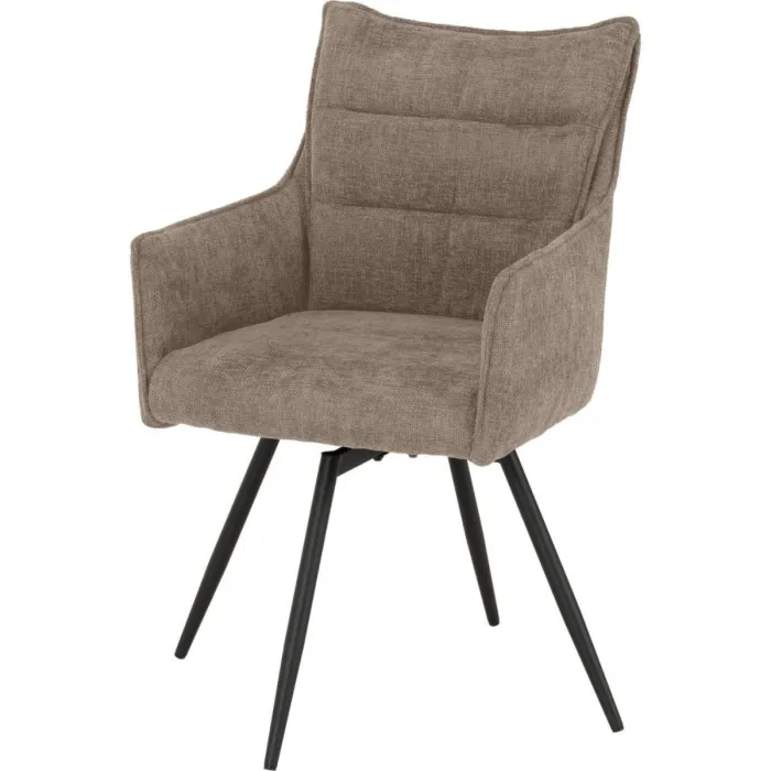 Lewis Carver Swivel Dining Chair - Fawn | Murphy Furniture