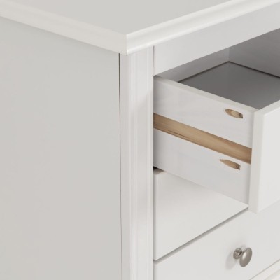 Stratford 3 Drawer Bedside Locker - White | Murphy Furniture